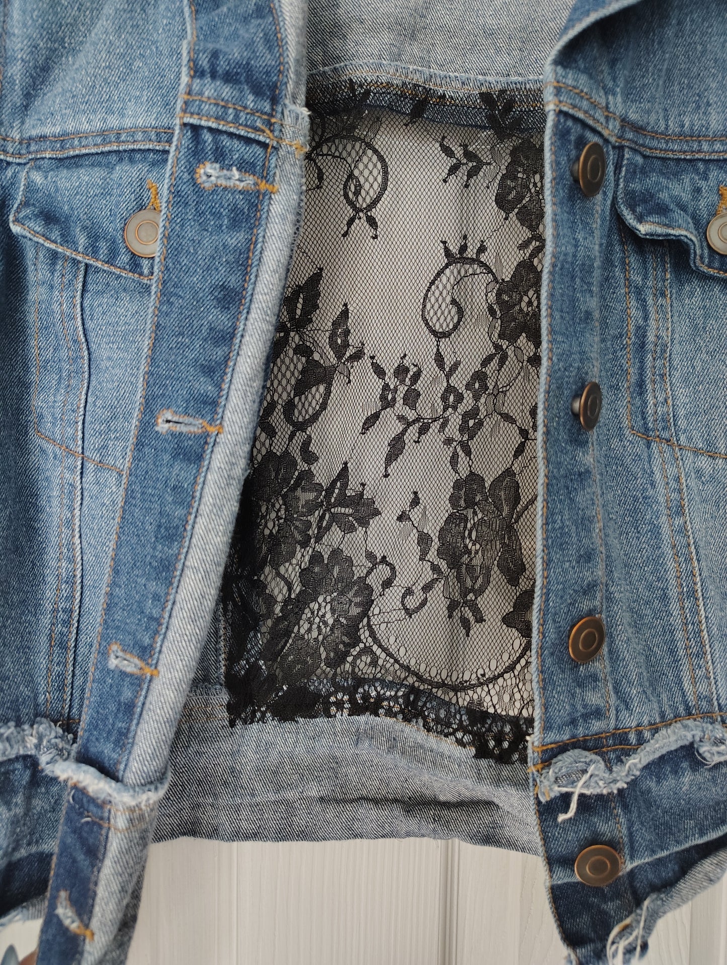 'Denim & Lace' - Size S